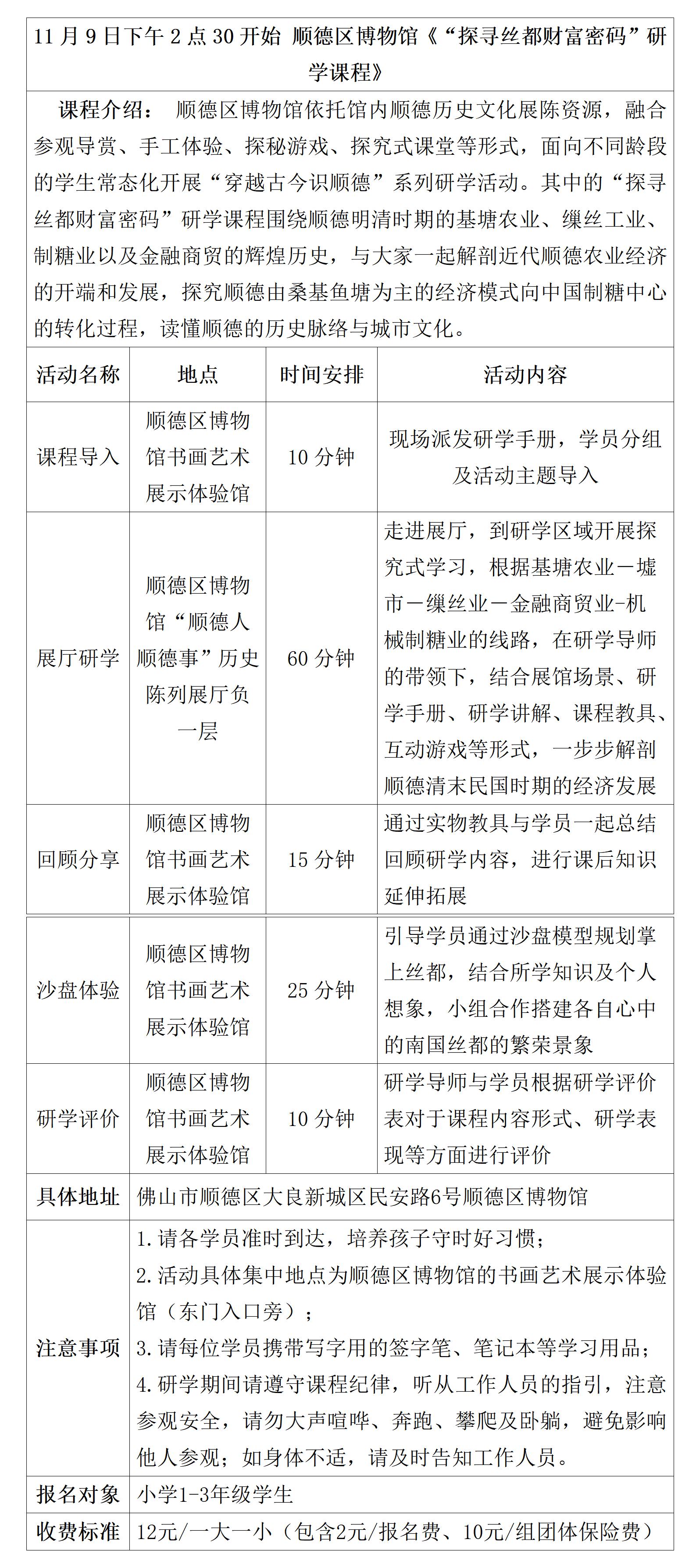 顺德区博物馆《“探寻丝都财富密码”研学课程》具体安排表(顺德区博物馆)915_01.jpg
